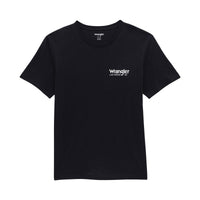 Wrangler Mens Graphic Short Sleeve T-Shirt - Regular Fit - Black Beauty