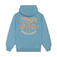 Wrangler Mens  Western Hoodie - Regular Fit - Adriatic Blue