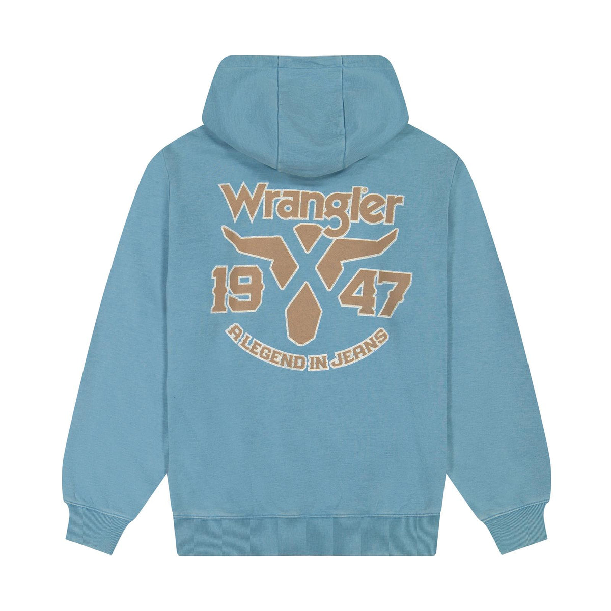 Wrangler Mens  Western Hoodie - Regular Fit - Adriatic Blue