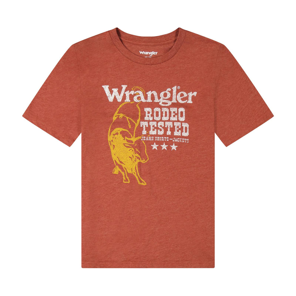 Wrangler Boys Short Sleeve Graphic T-Shirt - Burnt Henna Heather