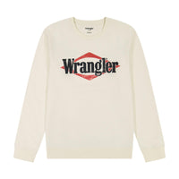 Wrangler Mens  Crew Fleece - Regular Fit - Antique White
