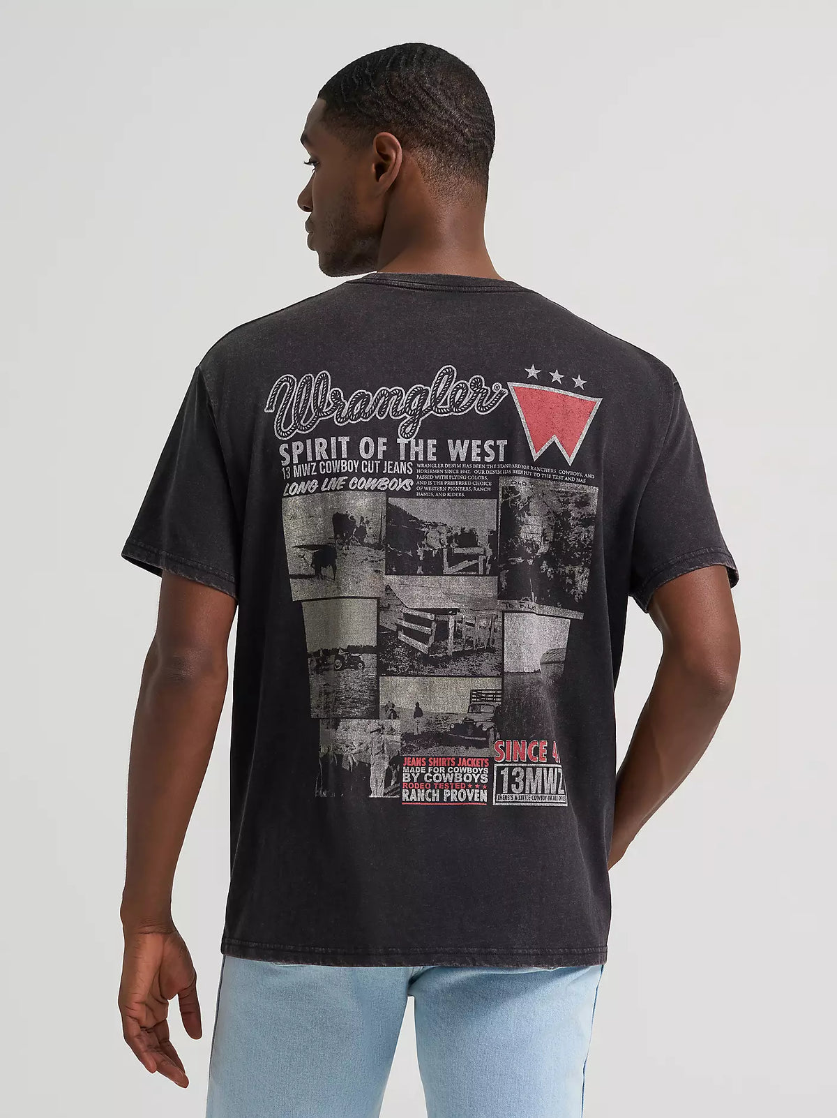 Wrangler Mens Ranch Archive Graphic T-Shirt - Black