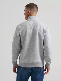 Wrangler Mens Longhorn Quarter Zip Pullover - Grey