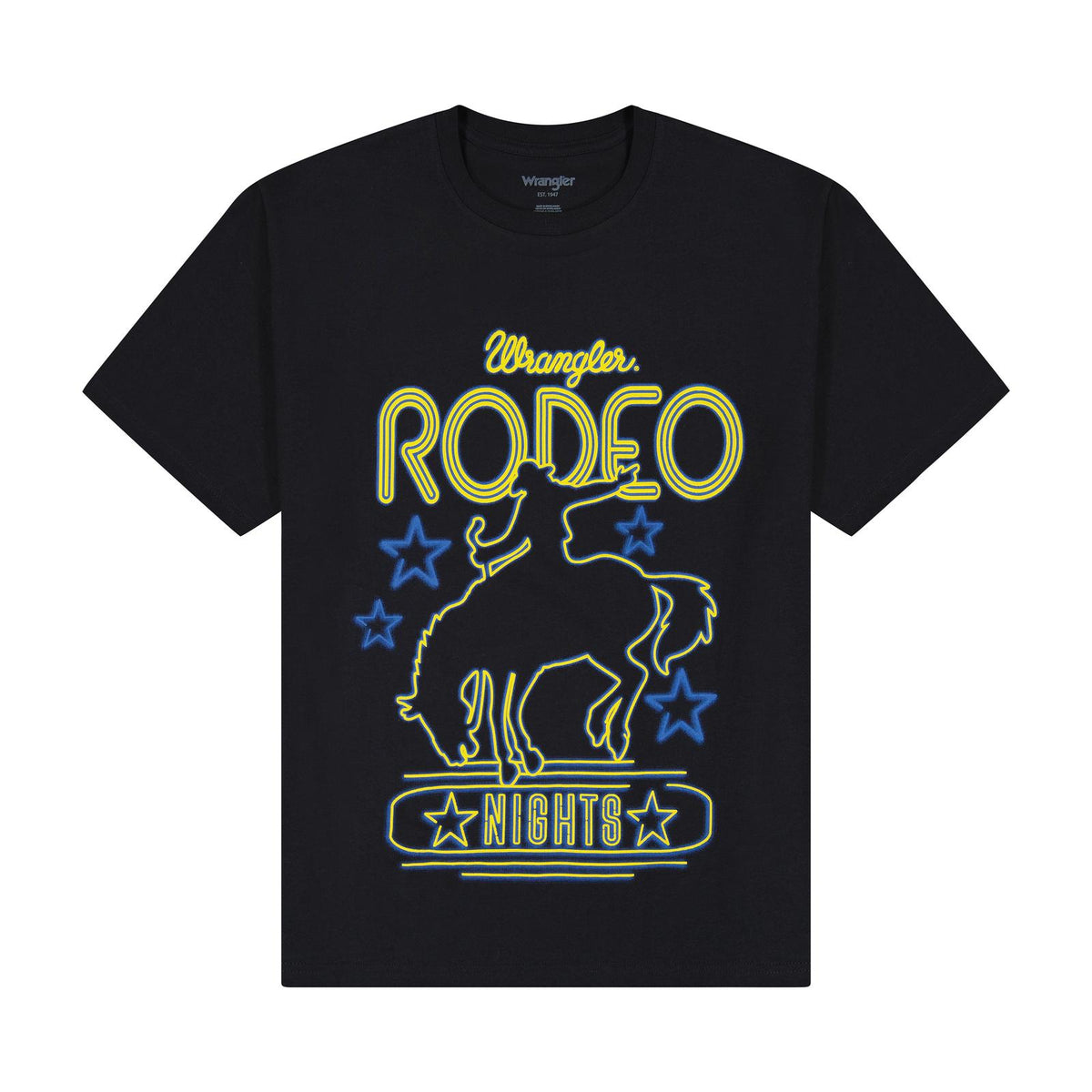 Wrangler Womens Retro Graphic Short Sleeve T-Shirt - Girlfriend Fit - Black Beauty