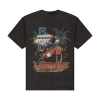Wrangler Women Retro Graphic Short Sleeve T-Shirt - Girlfriend Fit - Black Beauty
