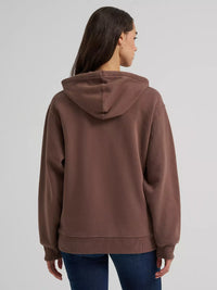 Wrangler Wide Open Spaces Logo Hoodie - Cocoa Lite