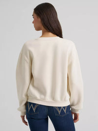 Wrangler Womens Boot Graphic Pullover - Cream