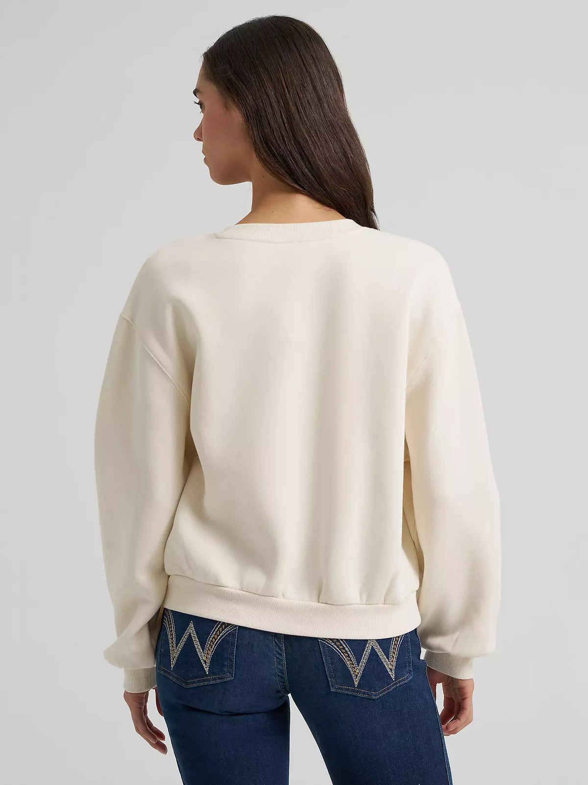 Wrangler Womens Boot Graphic Pullover - Cream