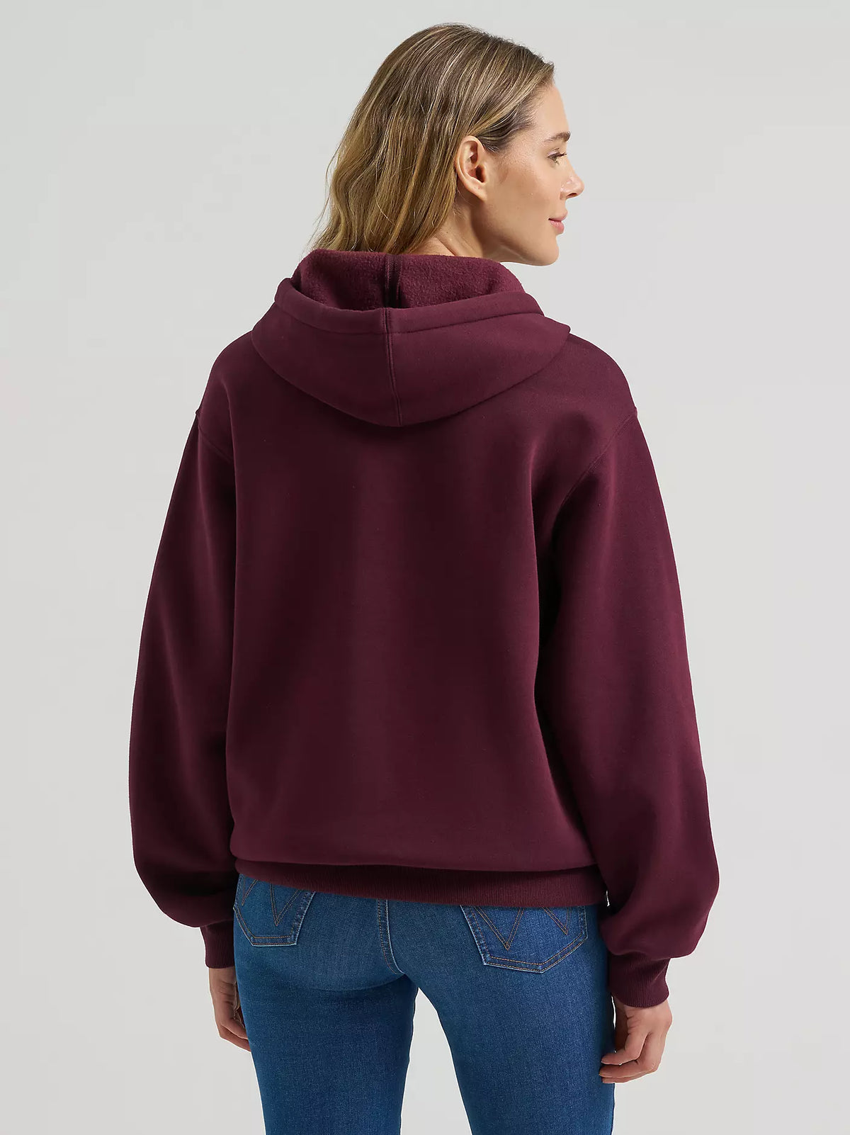 Wrangler Womens Wide Open Spaces Logo Hoodie - Port Wine