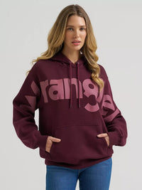 Wrangler Womens Wide Open Spaces Logo Hoodie - Port Wine
