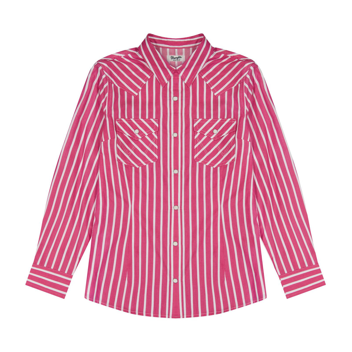 Wrangler Womens Retro Western Dress Snap Shirt - Pink
