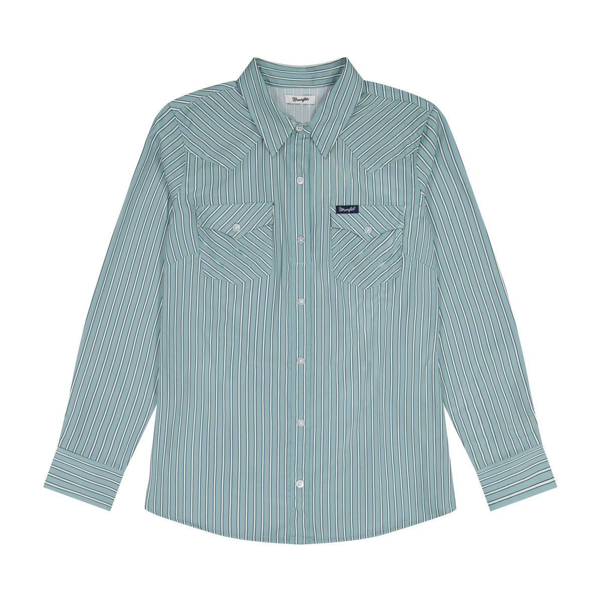 Wrangler Mens Classic Long Sleeve Shirt - Relaxed Fit - Clay
