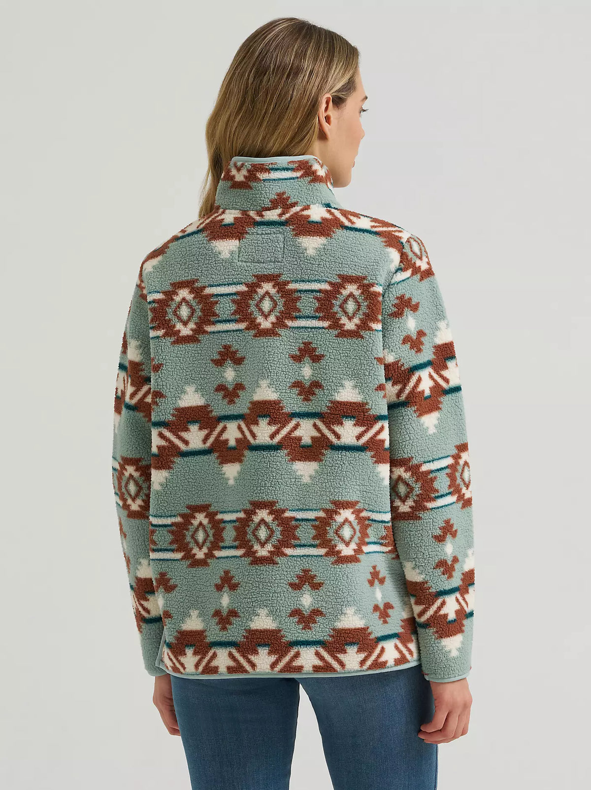 Wrangler Womens High Plains Sherpa Zip Pullover