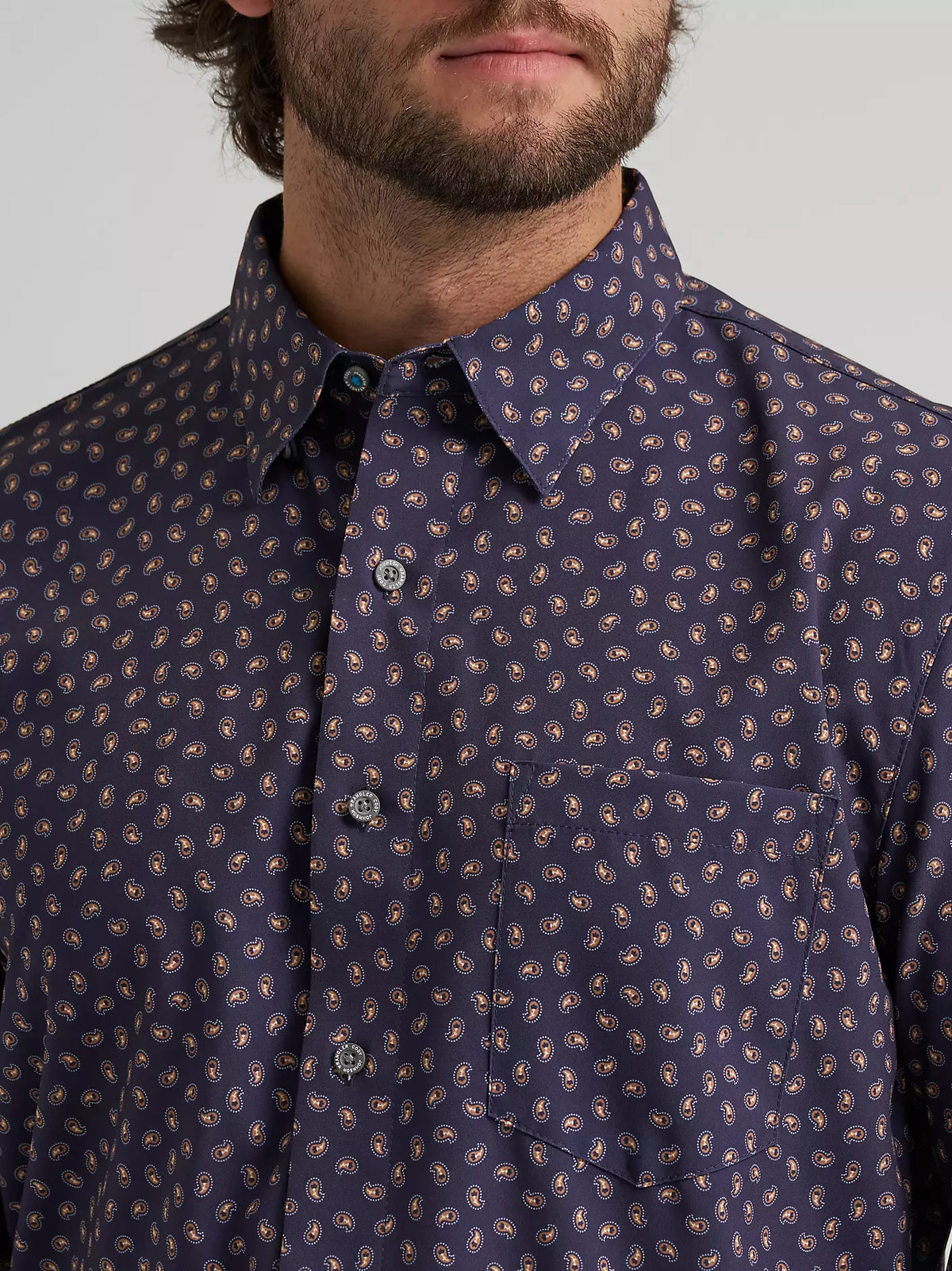 Wrangler Mens Cody Johnson Performance Button Down Shirt