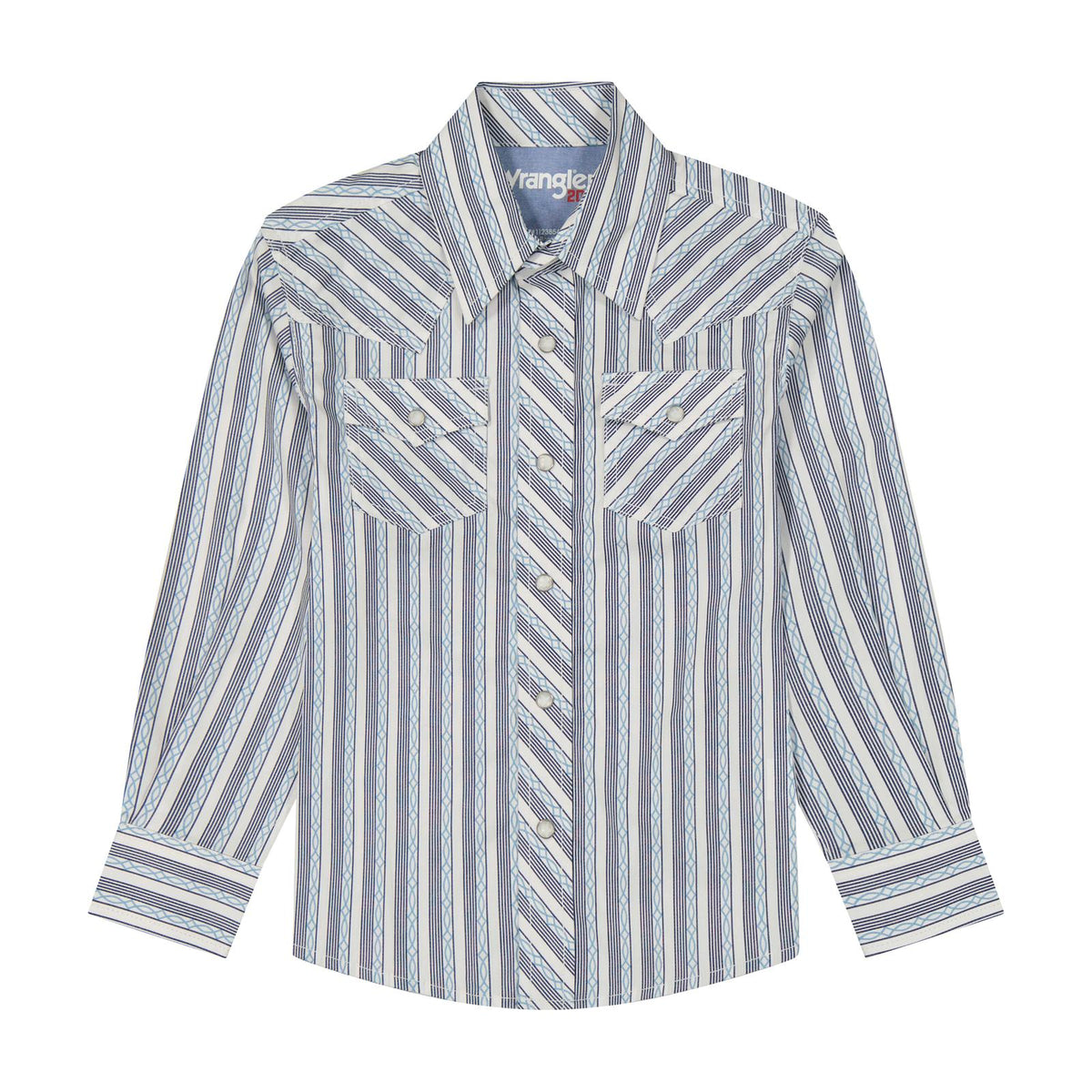 Wrangler Boys 20X Advanced Comfort Long Sleeve Shirt - Blue
