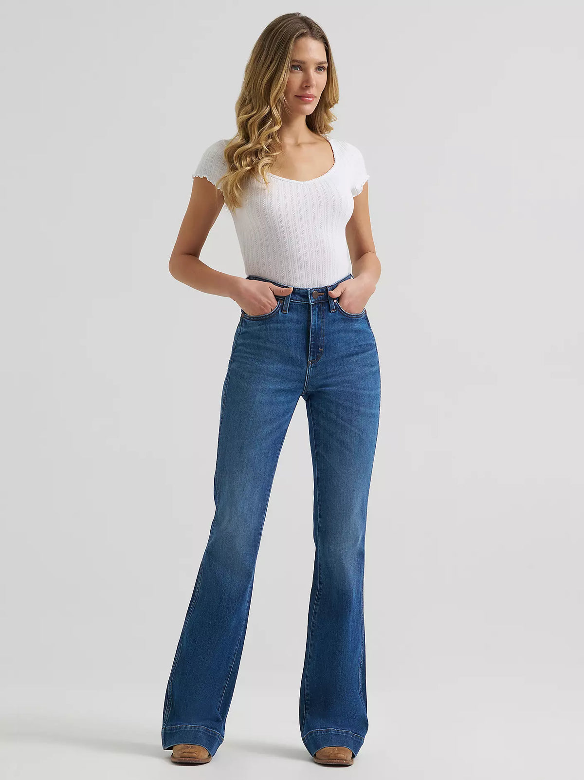 Wrangler WomensRetro Bailey High Rise Trouser Jean - Georgina