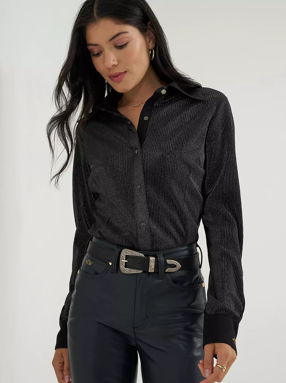 Wrangler Lainey Wilson X Wrangler Shimmer Lainey Top - Shimmer Night Sky