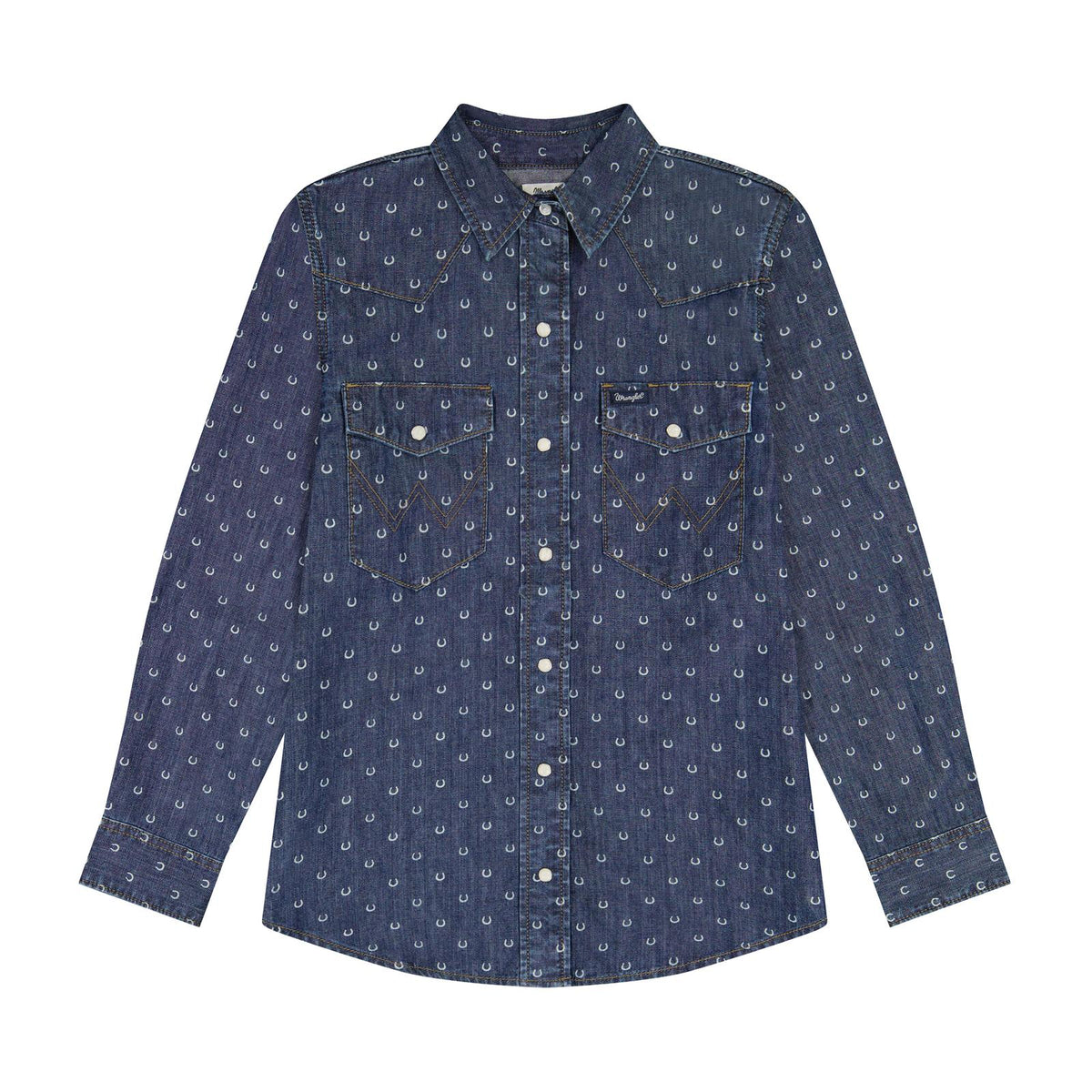 Wrangler Retro Americana Denim Vintage Snap Shirt - Denim