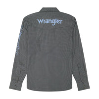 Wrangler Long Sleeve Logo Shirt - Classic Fit - Snaps