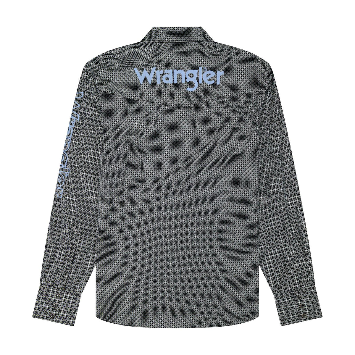 Wrangler Long Sleeve Logo Shirt - Classic Fit - Snaps