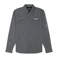 Wrangler Long Sleeve Logo Shirt - Classic Fit - Snaps