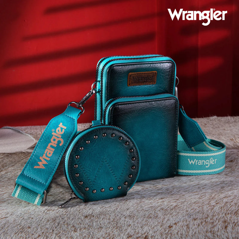 WRANGLER CROSSBODY CELL PHONE PURSE WITH COIN POUCH