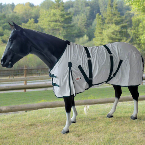 NORDIC FLY SHEET WITH BELLY BAND GREEN BINDING - STANDARD NECK