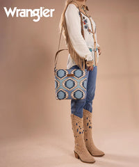 WRANGLER DUAL SIDED PRINT CANVAS SHOULDER BAG