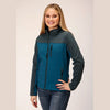 ROPER WOMENS SOFT SHELL JACKET - GREY/TEAL