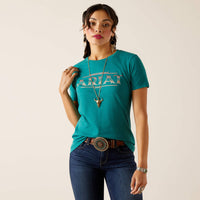 ARIAT WOMENS SERAPE STYLE TEE - DARK TEAL