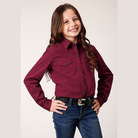 ROPER GIRLS RUBY WINE WESTERN SHIRT