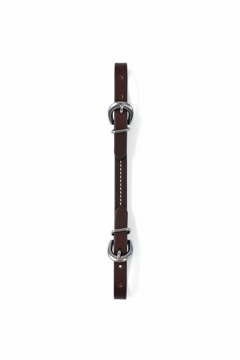 LEATHER CURB STRAP - DARKOIL