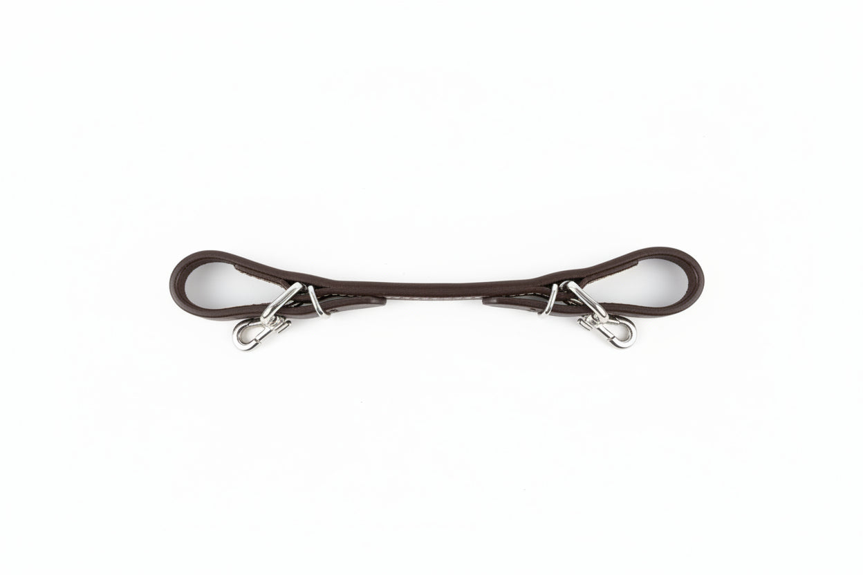 LEATHER CURB STRAP - DARKOIL