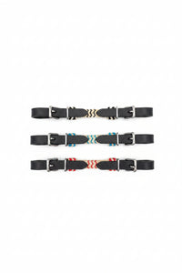 RAWHIDE LEATHER CURB STRAP WITH BRAIDING