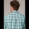 ROPER MENS AMARILLO SHORT SLEEVE SHIRT - GREEN PLAID