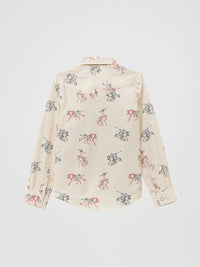 WRANGLER GIRLS COWBOY HORSE PRINT SNAP SHIRT