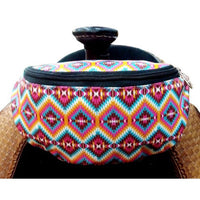 INSULATED NYLON SADDLE POUCH - PRINTS