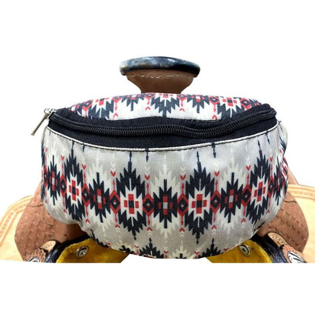 INSULATED NYLON SADDLE POUCH - PRINTS