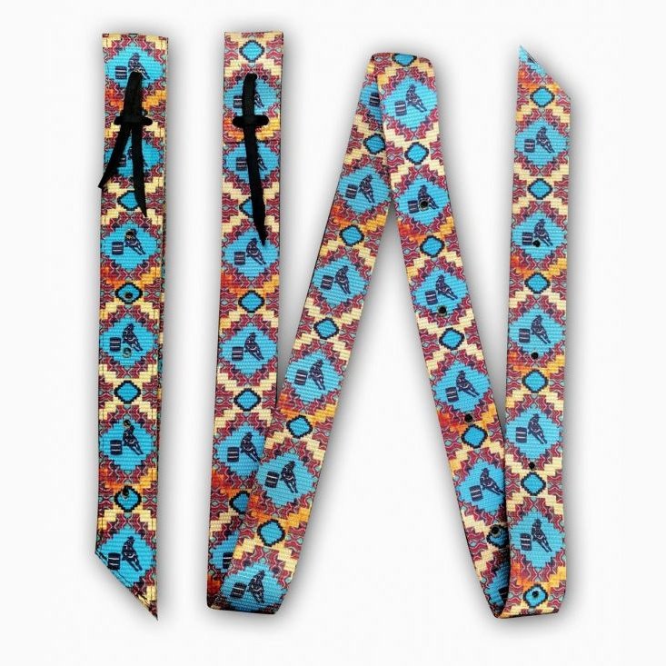 NYLON TIE STRAP & OFF BILLET SET - BARREL RACER PRINT