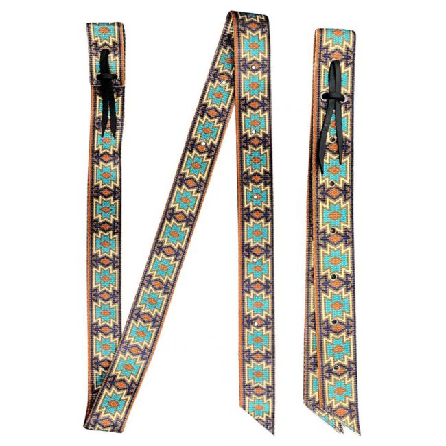 Premium Quality Brown Southwest Print Nylon Tie Strap and Off Billet Set