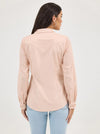 WRANGLER WOMENS EMBROIDERED COLLAR SLIM SNAP SHIRT