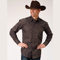 ROPER MENS DIAMOND MEDALLION WESTERN SHIRT