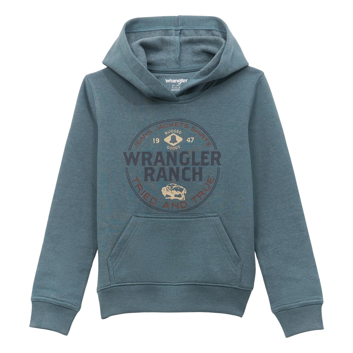 WRANGLER BOYS HOODIE - GOBLIN BLUE