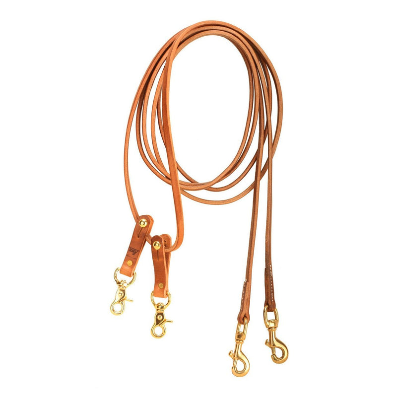 TORY LEATHER PULLEY DRAW REIN - HARNESS LEATHER