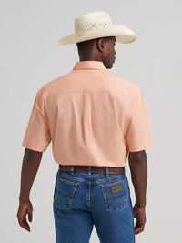 WRANGLER MENS GEORGE STRAIT SHORT SLEEVE SHIRT - PEACH