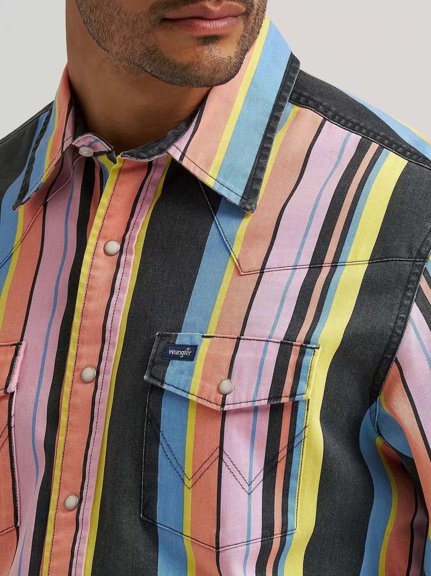 2026 - WRANGLER MENS VINTAGE -INSPIRED BRUSHPOPPER WESTERN SNAP SHIRT