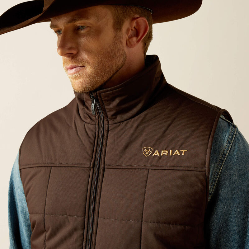 ARIAT MENS CRIUS INSULATED VEST - BROWN