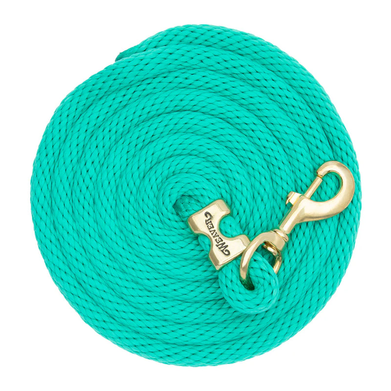 WEAVER LEATHER POLY LEAD ROPE 10' WITH SOLID BRASS SNAP - SOLID COLORS