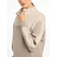 LEMIEUX WOMENS KALI QUARTER ZIP SWEATER -ASH/STONE