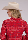 ROPER WOMENS AZTEC WESTERN BLOUSE